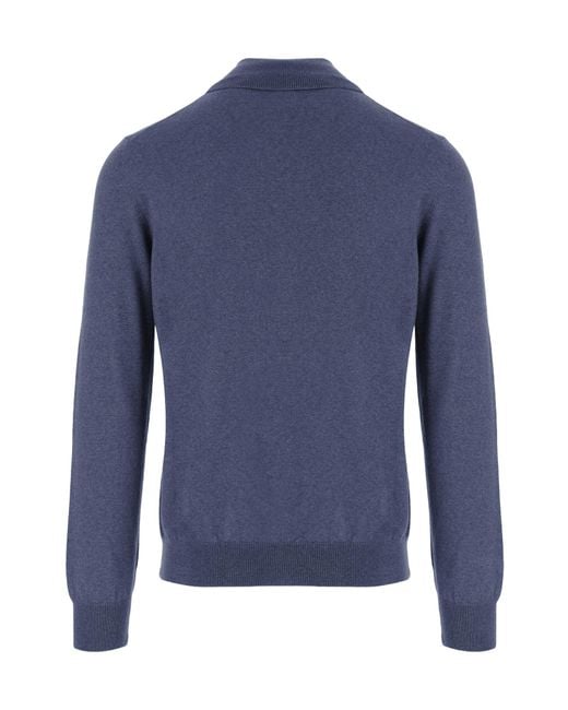 Tagliatore Blue Miles High-Neck Wool Sweater for men