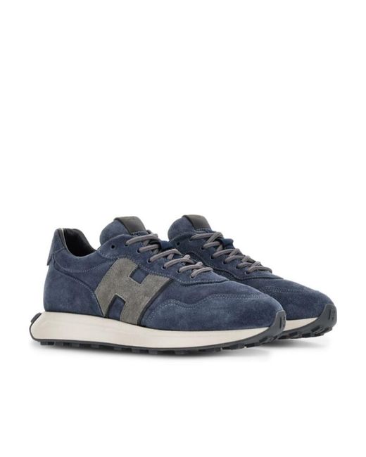 Hogan Blue H601 Lace-Up Sneakers for men