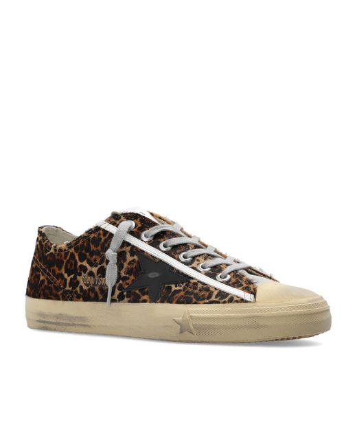 Golden Goose Deluxe Brand Brown V-Star 2 Leopard-Printed Sneakers for men