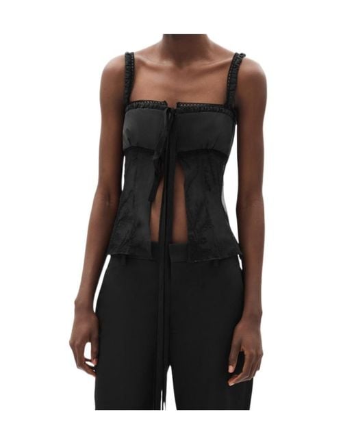 Ann Demeulemeester Black Gila Balconette Top With Panels