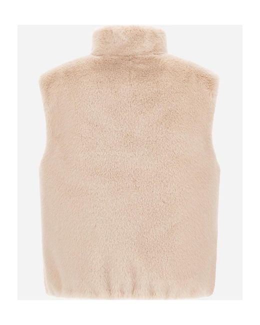 Herno Natural Faux-Fur Sleeveless Vest