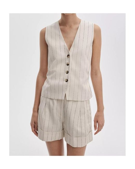 Rag & Bone Natural Striped Vest
