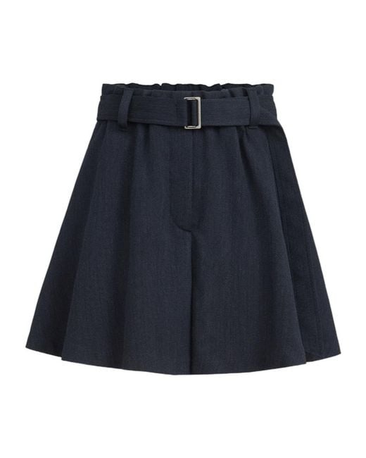 Brunello Cucinelli Blue Monili Chevron Shorts