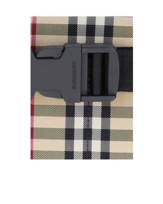Burberry Multicolor Checked Zipped Belt Bag for men