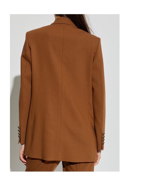 Etro Brown Double-Breasted Long Sleeved Blazer