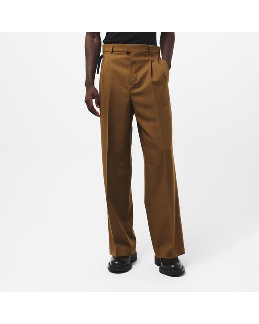 AMI Brown Straight-Leg Casual Pants for men