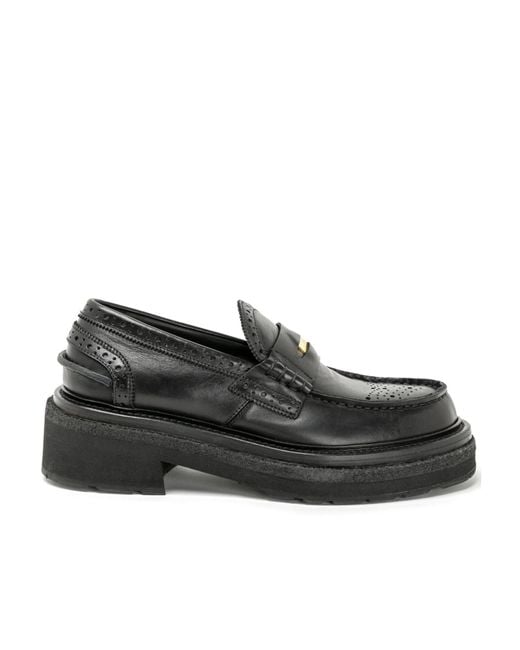 Sacai Black Wingtip Loafers