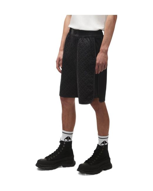 Moose Knuckles Black Logo Shorts for men