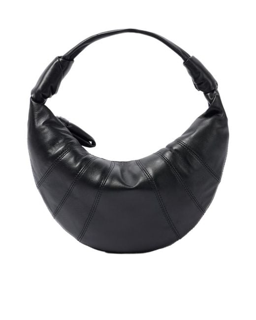 Lemaire Black Fortune Croissant Mini Leather Shoulder Bag