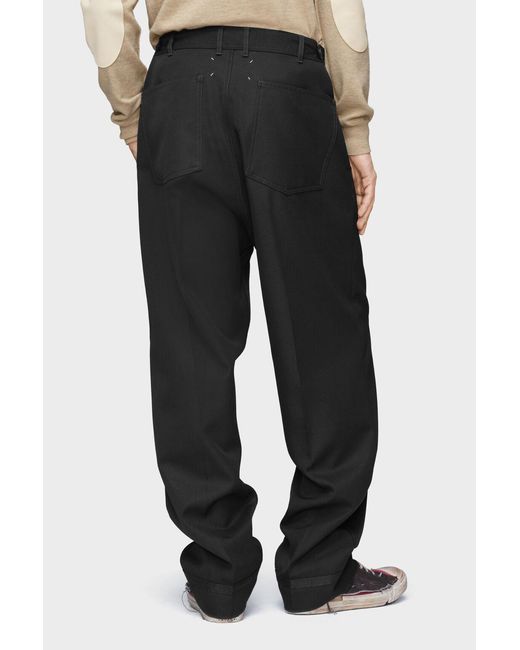 Maison Margiela Black Straight Leg Pants for men