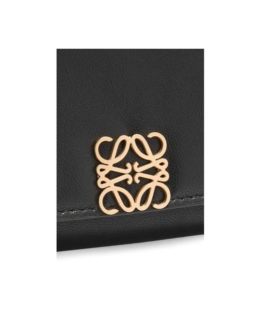 Loewe Black Puffer Anagram Trifold Wallet