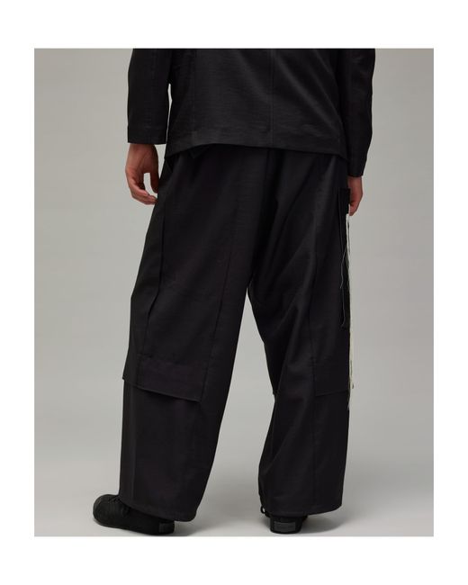Y-3 Black Sport Uniform Belted Waist Trousers for men