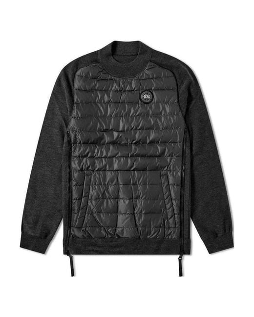 Canada Goose Black Hybridge Reversible Relaxed-Fit Jumper for men