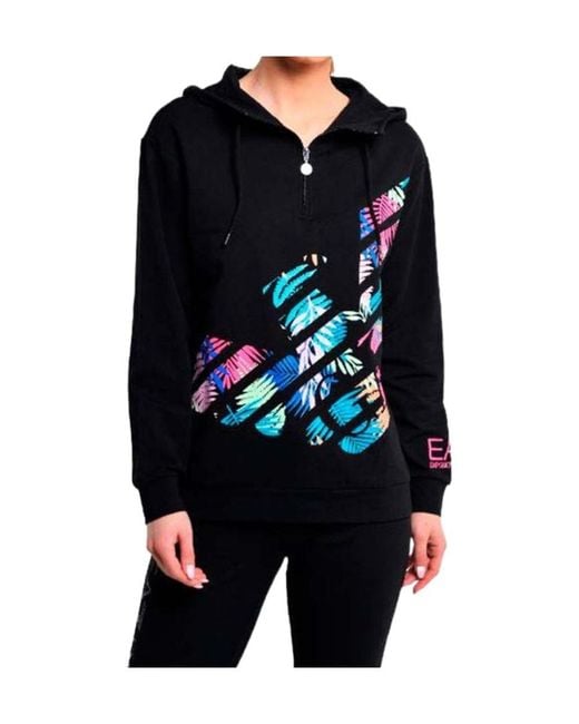 Emporio Armani Blue Hooded Sweater