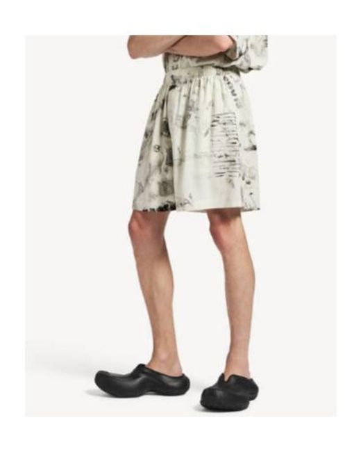 Balenciaga Natural Elastic-Waist Shorts for men