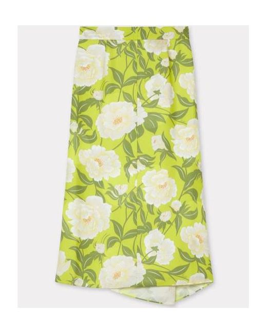 KENZO Green Peonies' Midi Skirt