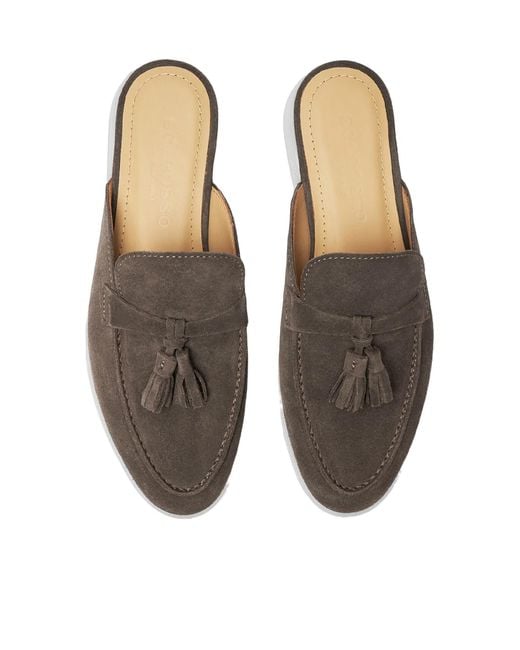 Scarosso Brown Lucrezia Tassel-Detailed Slip-On Mules