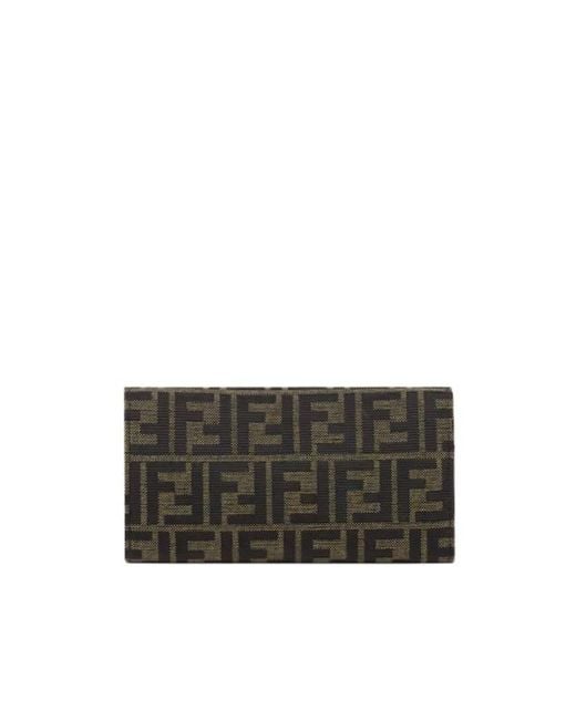 Fendi White Tube Continental Chained Wallet
