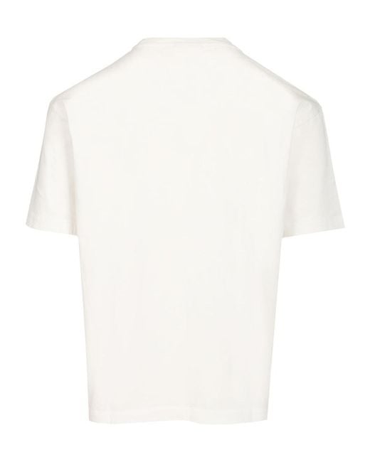 Drole de Monsieur White Crew Neck T-Shirt for men