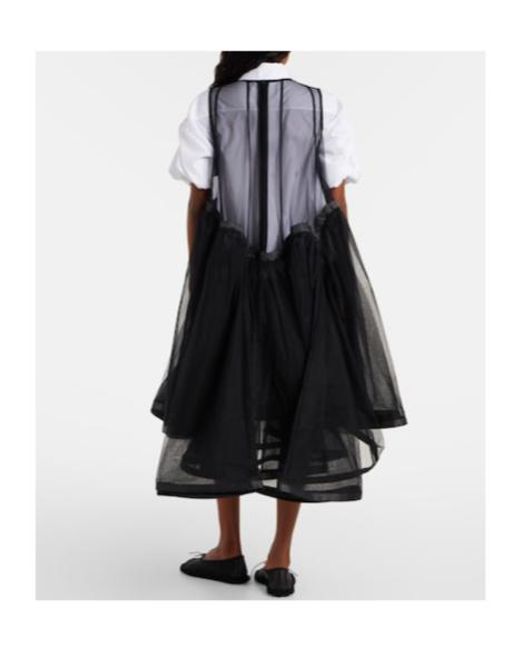 Comme des Garçons Black Tulle Midi Dress
