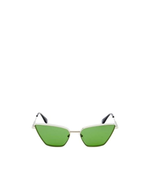McQueen Green Eyewear Cat-Eye Frame Sunglasses