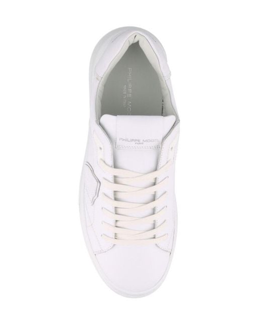 Philippe Model White Temple Low-Top Sneakers for men