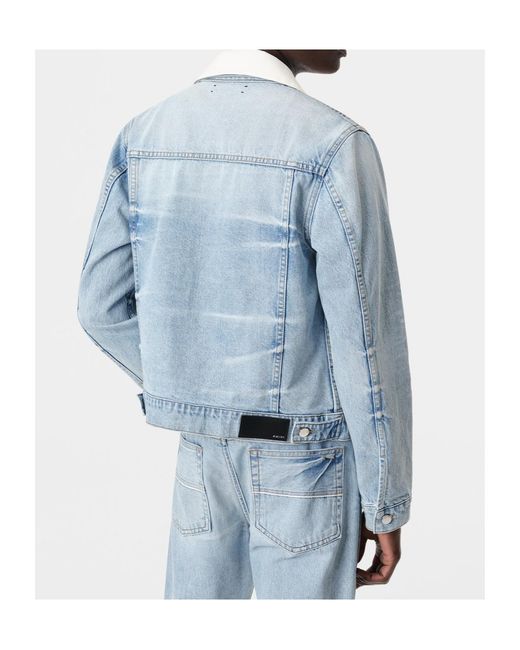 Amiri Blue Japanese Selvedge Trucker Jacket for men