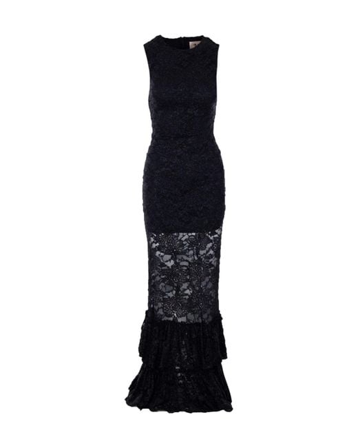 Aniye By Women's Black Lola Lace Long Dress - hulwithkids.com