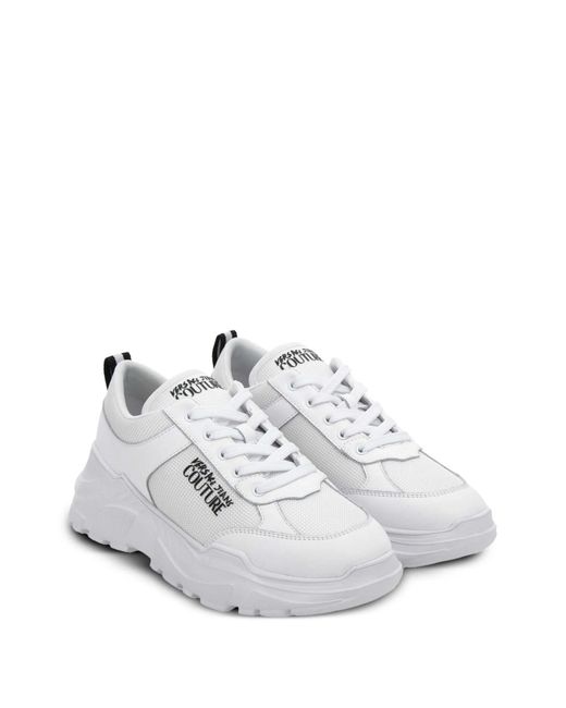 Versace Jeans White Couture Logo Chunky Sneakers for men