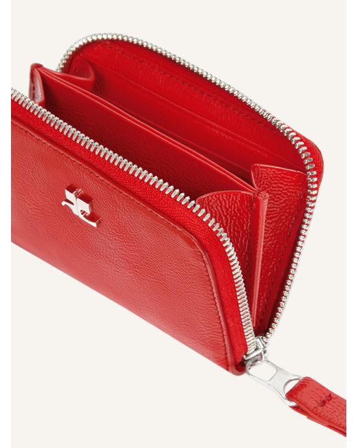 Courreges Red Zipped Compact Wallet for men