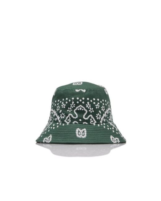 Rhude Green Patterned Fisherman's Hat for men