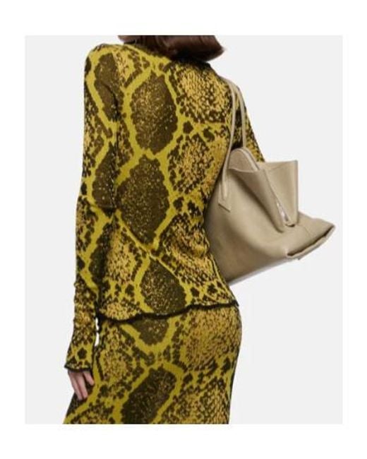 The Attico Green The Jacquard Crewneck Cardigan