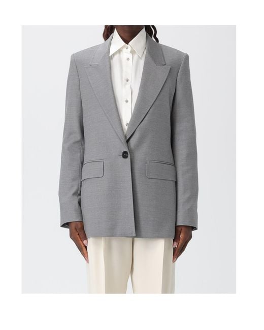 Max Mara Gray Studio Bolsena Single-Breasted Tailored Blazer