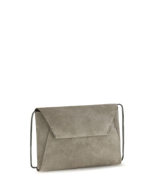Brunello Cucinelli Natural Chain Strap Shoulder Bag