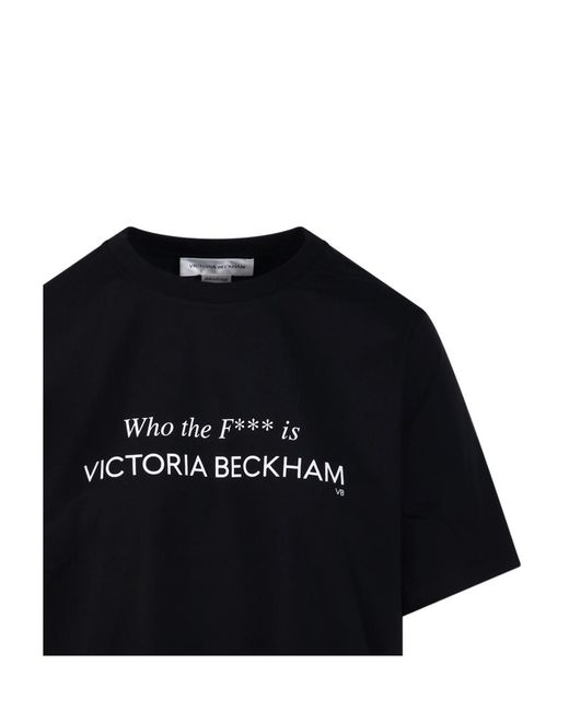 Victoria Beckham Black Cotton T-Shirt