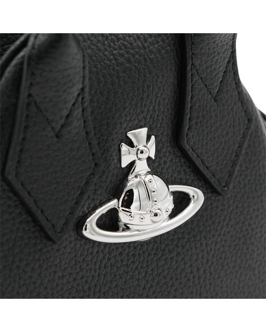 Vivienne Westwood Black Logo Plaque Tote Bag
