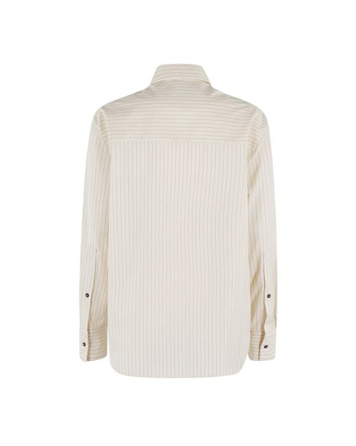 Loulou de Saison White Striped Button-Up Shirt