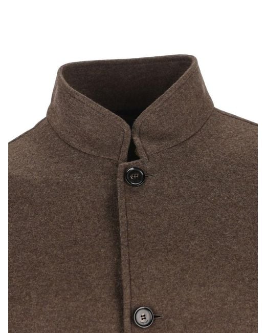 Loro Piana Brown Spagna Button-Up Jacket for men