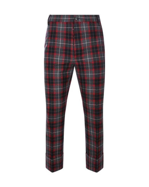 Vivienne Westwood Red George Turn-Up Trousers for men