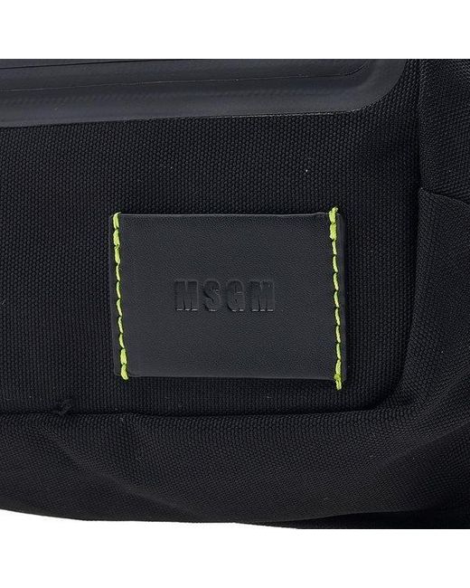 MSGM Black Zippered Waist Pack