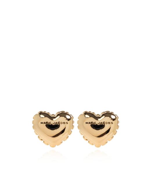 Marc Jacobs Metallic The Heart Balloon Stud Earrings