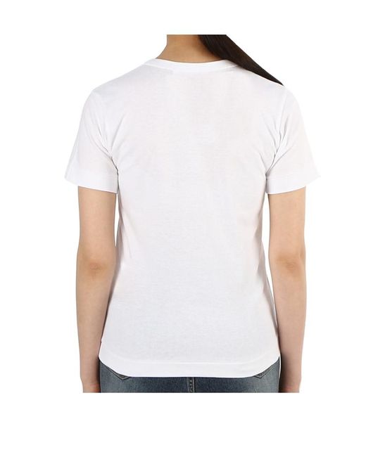 COMME DES GARÇONS PLAY White Peek A Boo Heart T-Shirt