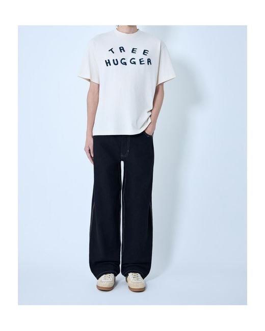 STORY mfg. Blue Poetry Wide-Leg Jeans for men