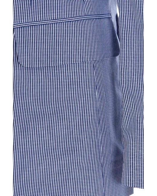 DSquared² Blue Micro Check Dean Blazer
