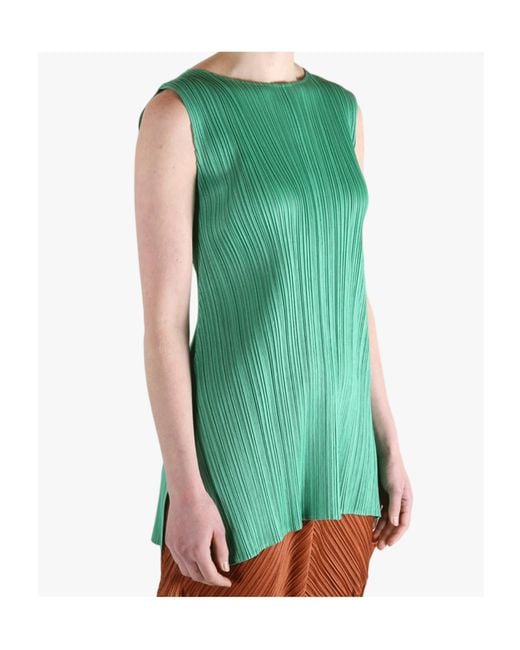 Pleats Please Issey Miyake Green Pleats Please Issey Miyake Monthly Colors March Tunic