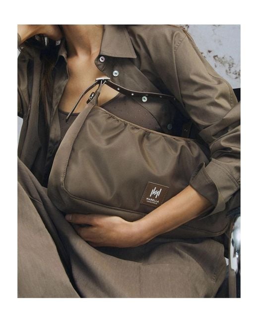 Marella Brown Rectangular Shoulder Bag