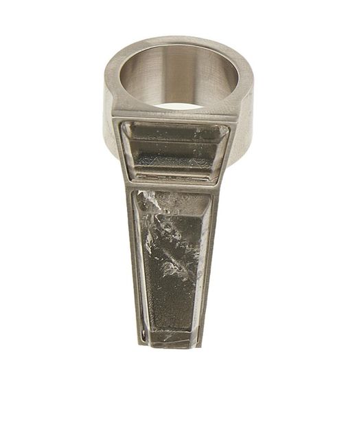 Rick Owens Green Crystal Trunk Ring for men