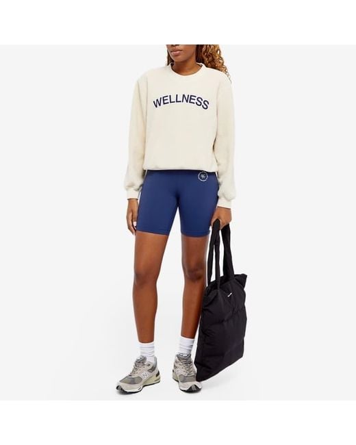 Sporty & Rich White Sherpa Wellness Crewneck Sweatshirt