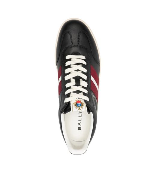 Bally Black Crest Lace-Up Sneakers for men