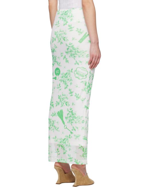 Moschino Green Elastic Waist Skirt
